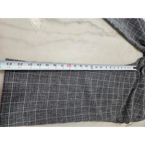 Banana Republic Pants Women's 10 Gray Avery Fit Plaid Slim Trousers Stretch - Picture 7 of 7